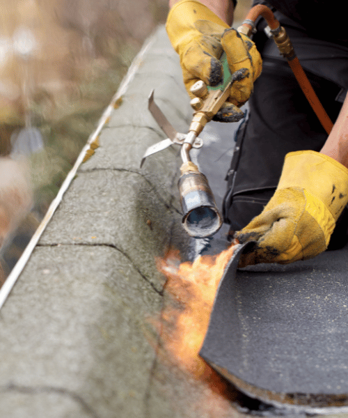 Fixing a flat roof